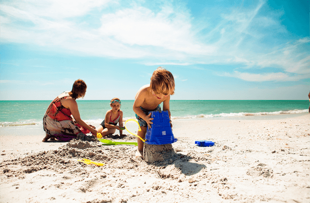 Vakantie met kinderen in Languedoc Roussillon; strand zuid Frankrijk