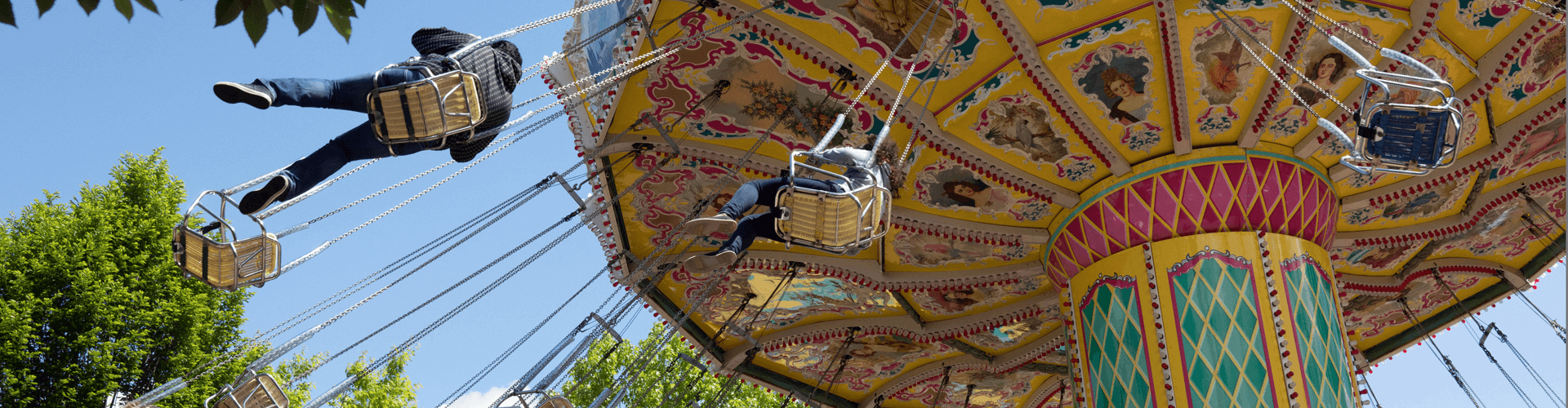 Draaimolen in Walygator Parc, pretpark bij Metz