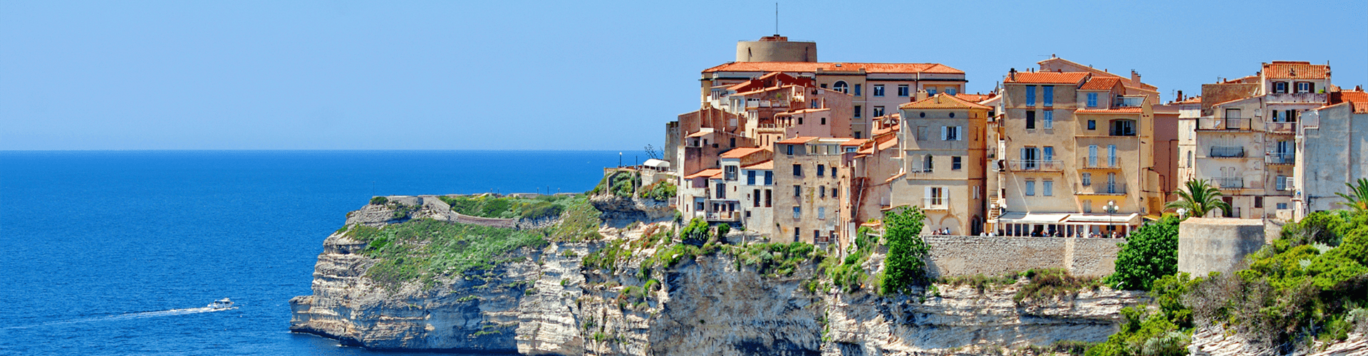 Vakantie op Corsica, eiland van Frankrijk in de Middellandse Zee